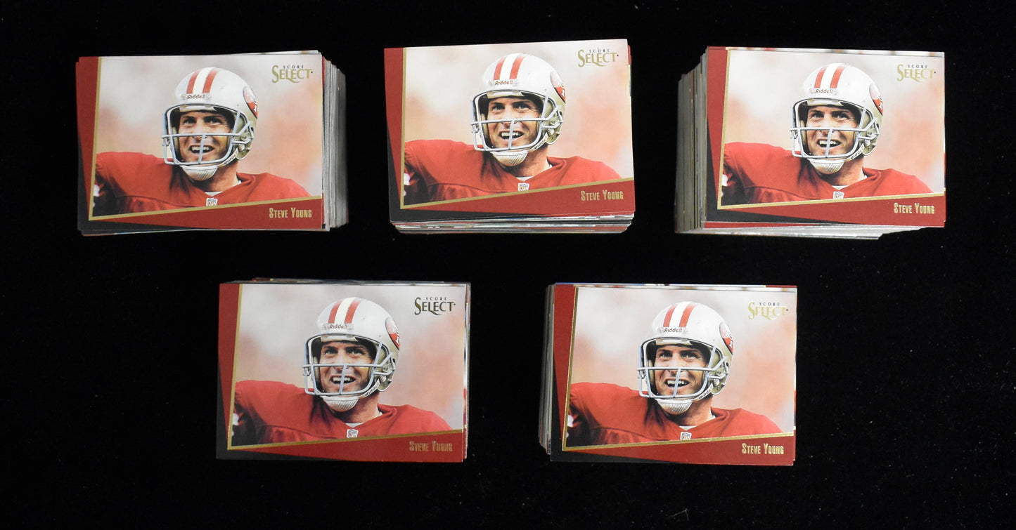 Lot of (5) 1993 Score Select NFL Football Complete Sets - 200 Cards RBX68