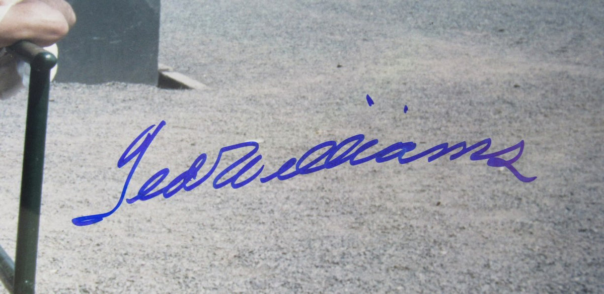 Ted Williams HOF Red Sox Signed 16x20 Photo Green Diamond Hologram TWF 209969