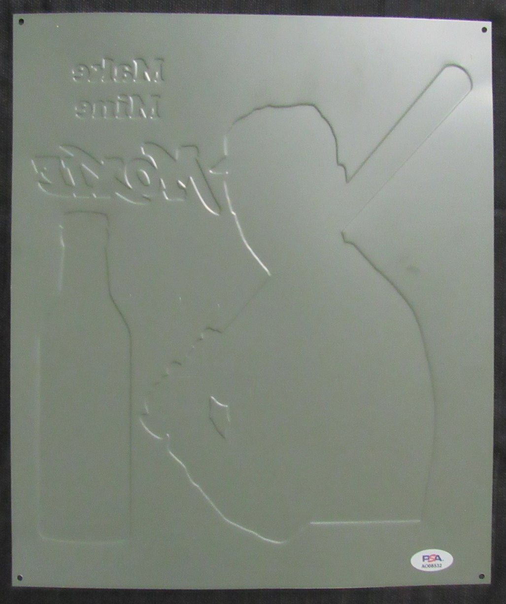 Ted Williams HOF Red Sox Signed 11x13 Moxie Tin Green Diamond Hologram TWF 09970