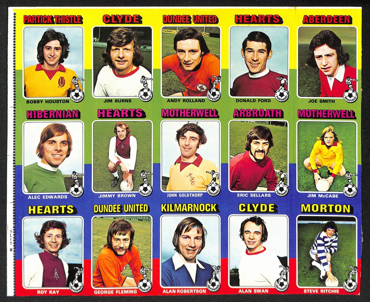 1974-75 TOPPS Soccer/Football Uncut Sheet (15 Cards) RARE  208967