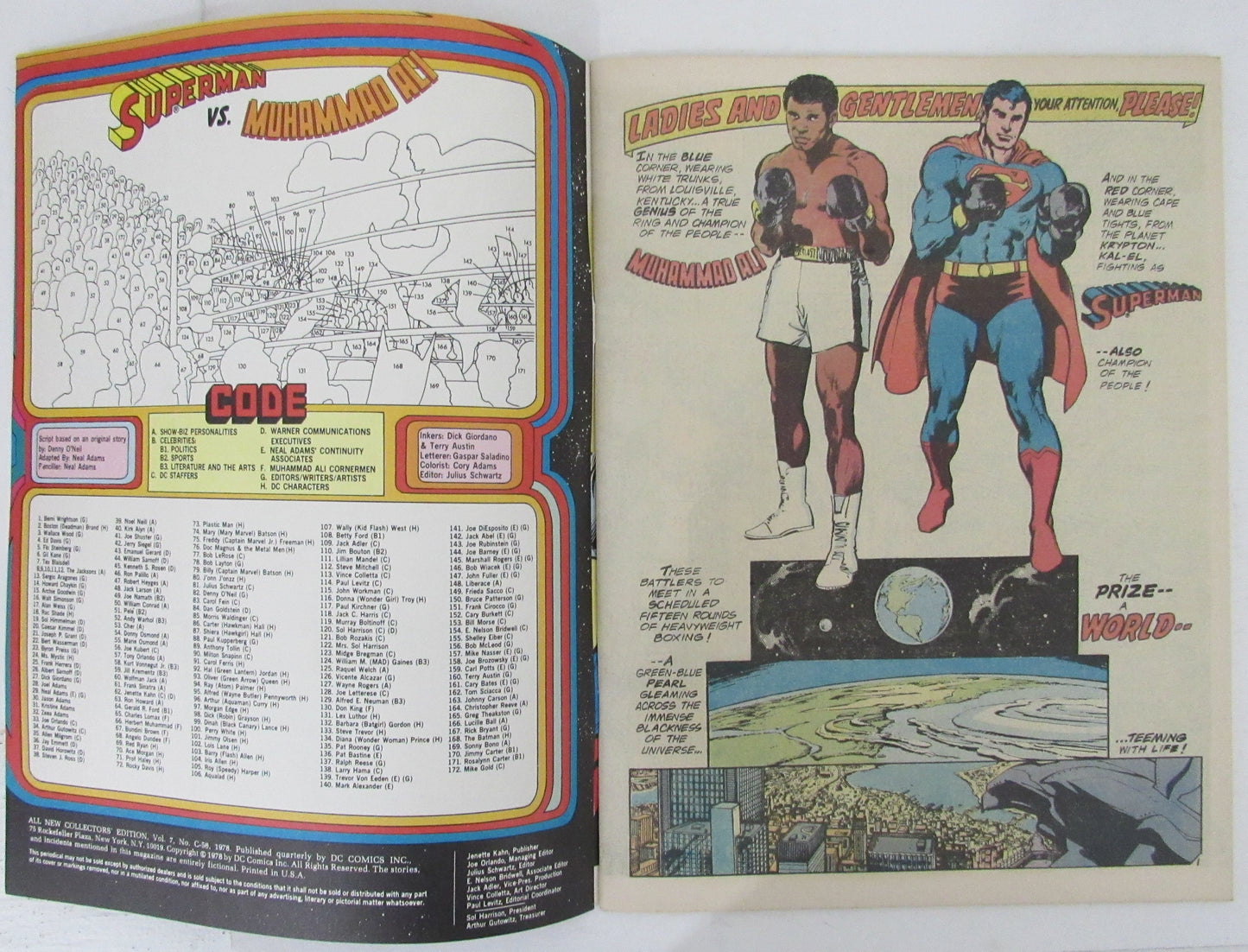 1978 Whitman Oversized 10x13 Comic Book Superman vs. Muhammad Ali  210199