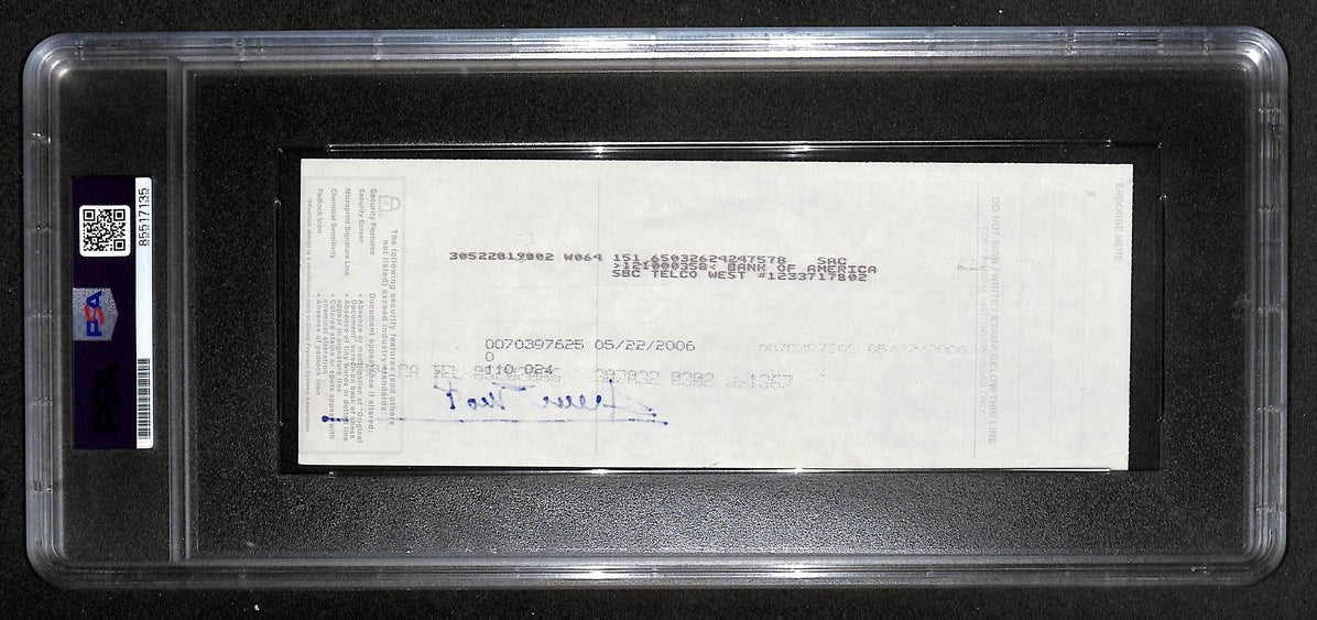 Willie Mays HOF Signed/Auto 2006 Bank Check PSA/DNA GEM MT 10   211193