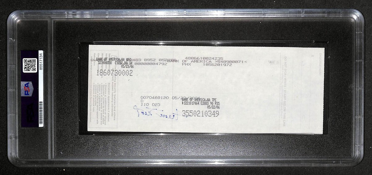 Willie Mays HOF Signed/Auto 2006 Bank Check PSA/DNA GEM MT 10   211194