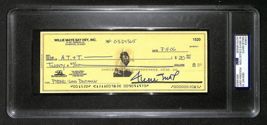 Willie Mays HOF Signed/Auto 2006 Bank Check PSA/DNA GEM MT 10   211196