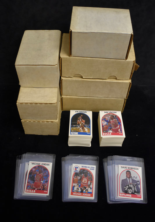 Lot of (7) 1989-90 Hoops NBA Basketball Sets - Jordan Robinson RC RBX73