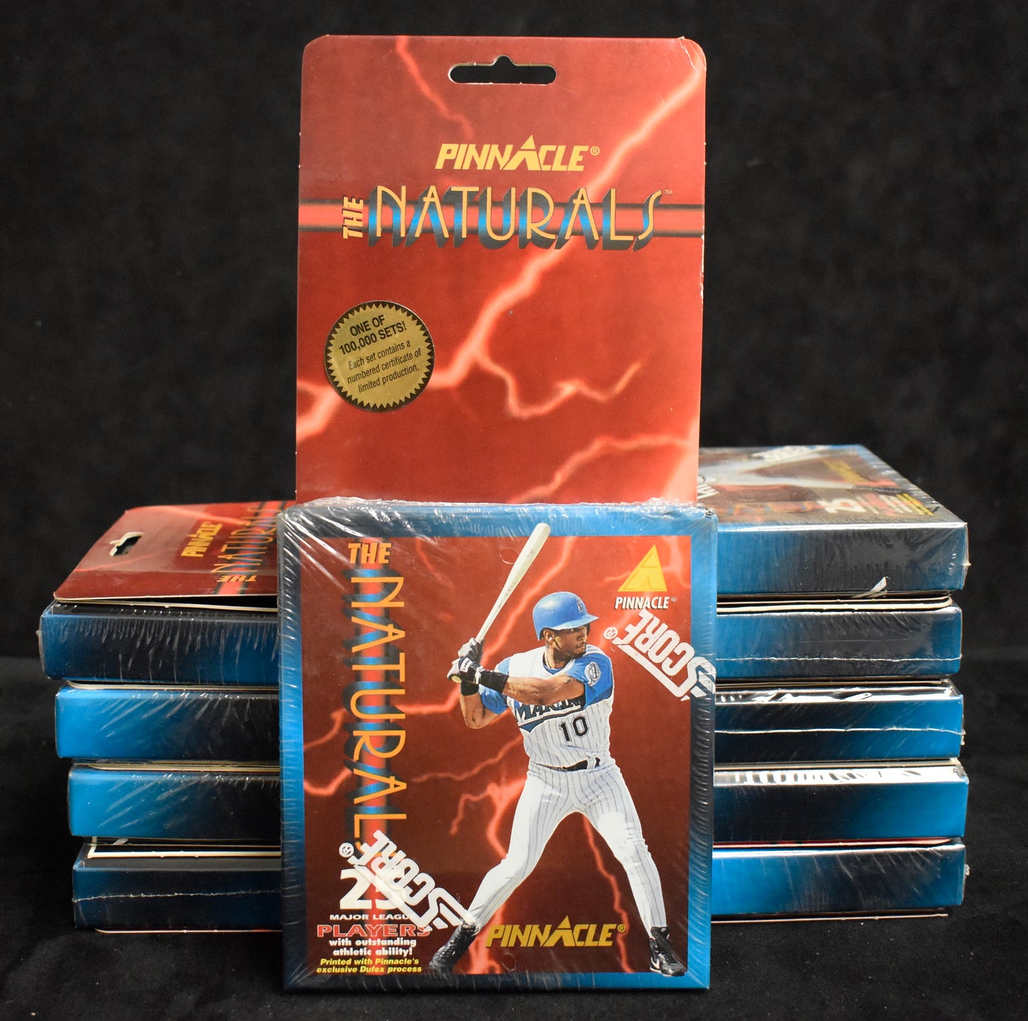Lot of (10) 1994 Pinnacle Naturals Sealed 25 Card Sets - Gold Foil Griffey RBX74