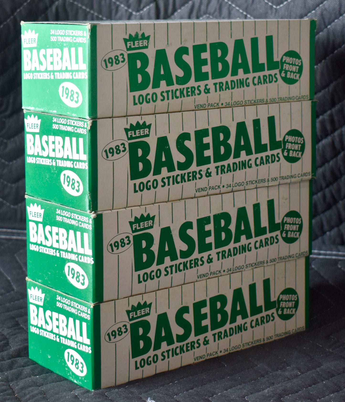 Lot of (4) 1983 Fleer Baseball Vending Boxes (Box 1-4) - Gwynn Boggs RC RBX76