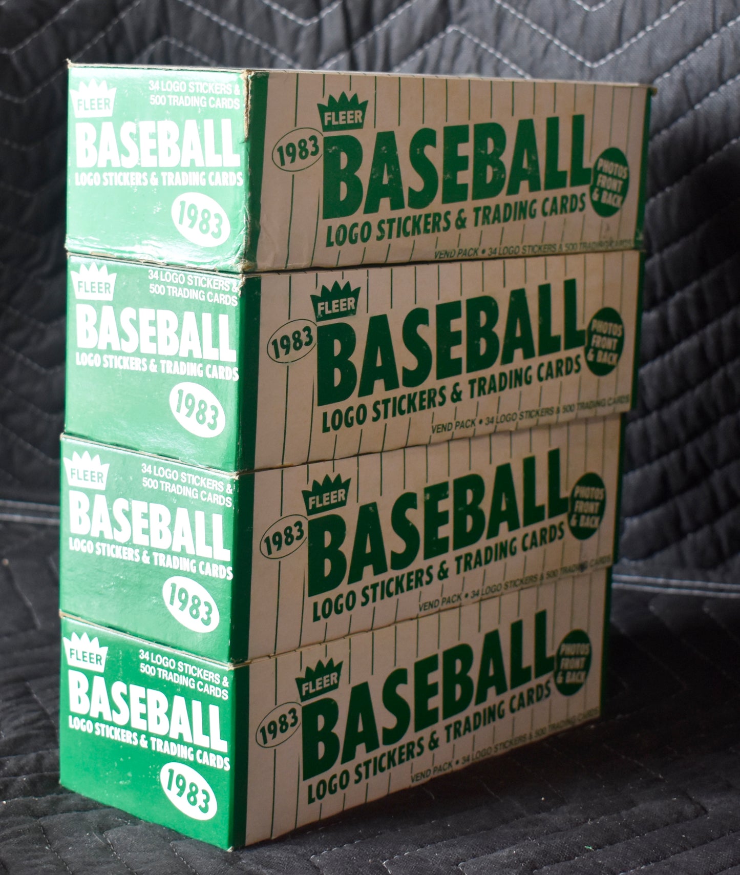 Lot of (4) 1983 Fleer Baseball Vending Boxes (Box 1-4) - Gwynn Boggs RC RBX78