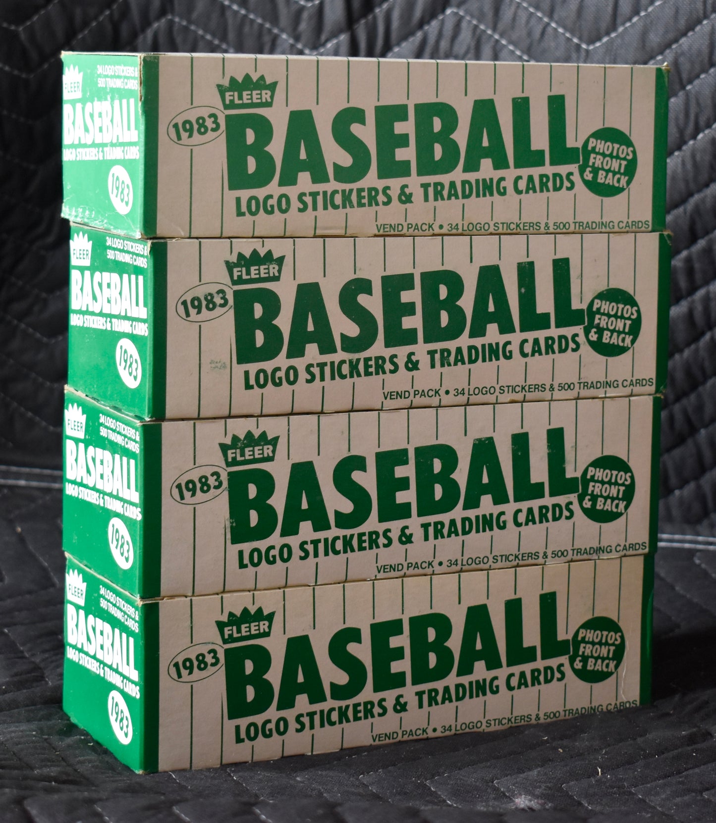 Lot of (4) 1983 Fleer Baseball Vending Boxes (Box 1-4) - Gwynn Boggs RC RBX79