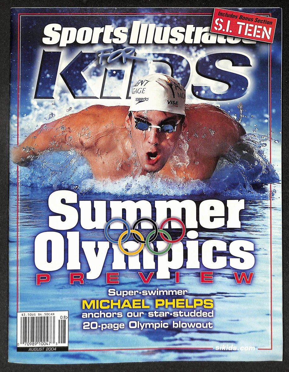 2004 Sports Illustrated for Kids Michael Phelps Newsstand w/ Cards 211204