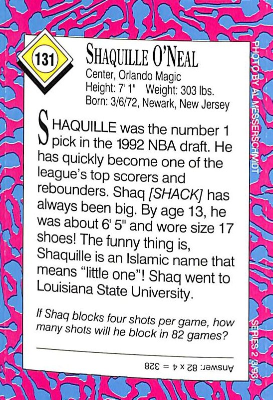 1993 Sports Illustrated for Kids Shaquille O'neal Newsstand w/ Cards 211205