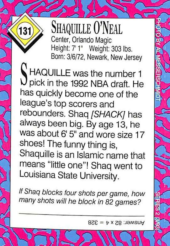 1993 Sports Illustrated for Kids Shaquille O'neal Newsstand w/ Cards 211206