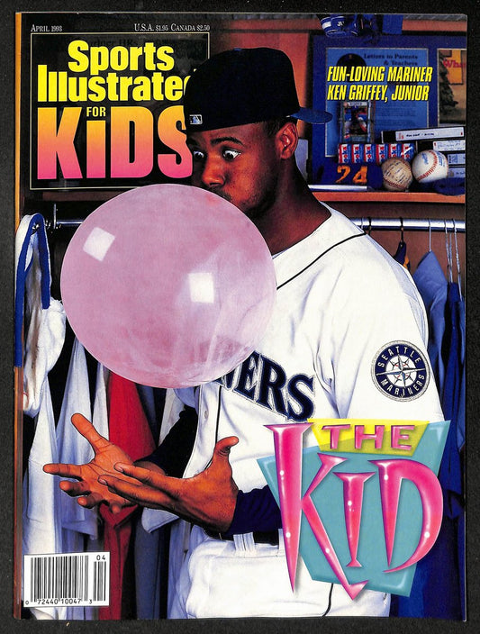 1993 Sports Illustrated for Kids Ken Griffey Jr Bubblegum Newsstand w/ Cards 207