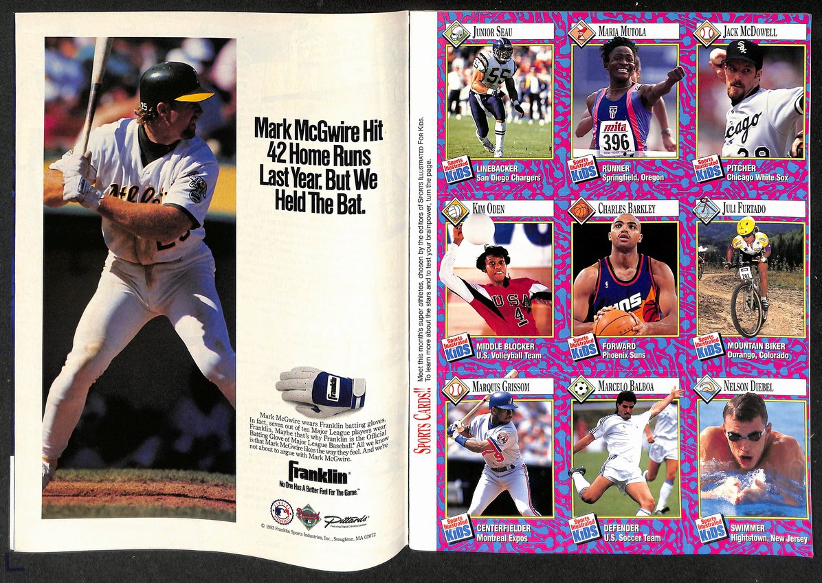 1993 Sports Illustrated for Kids Ken Griffey Jr Bubblegum Newsstand w/ Cards 207