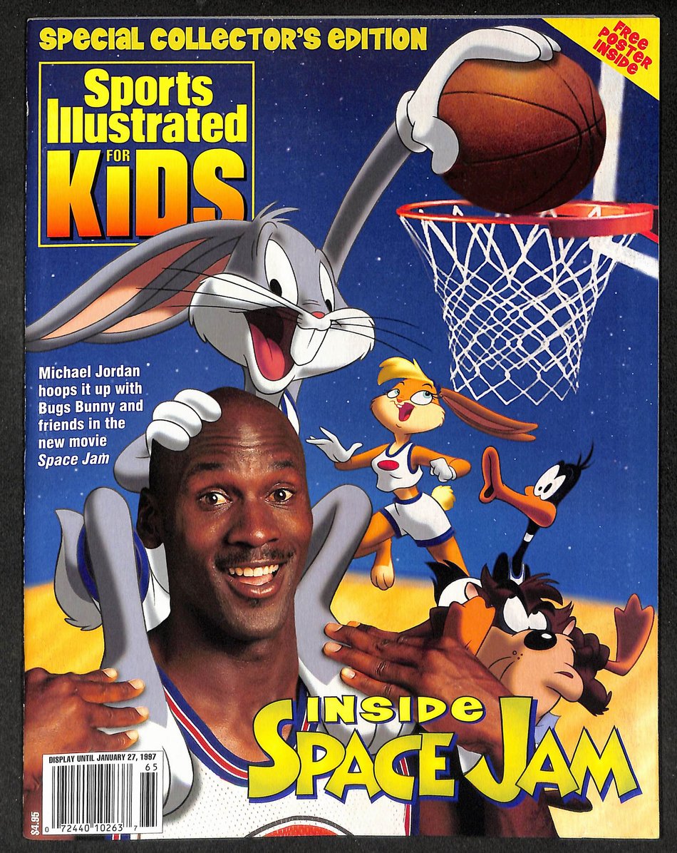 1997 Sports Illustrated for Kids Michael Jordan Space Jam Newsstand w/ Cards 11