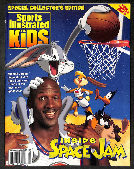 1997 Sports Illustrated for Kids Michael Jordan Space Jam Newsstand w/ Cards 11