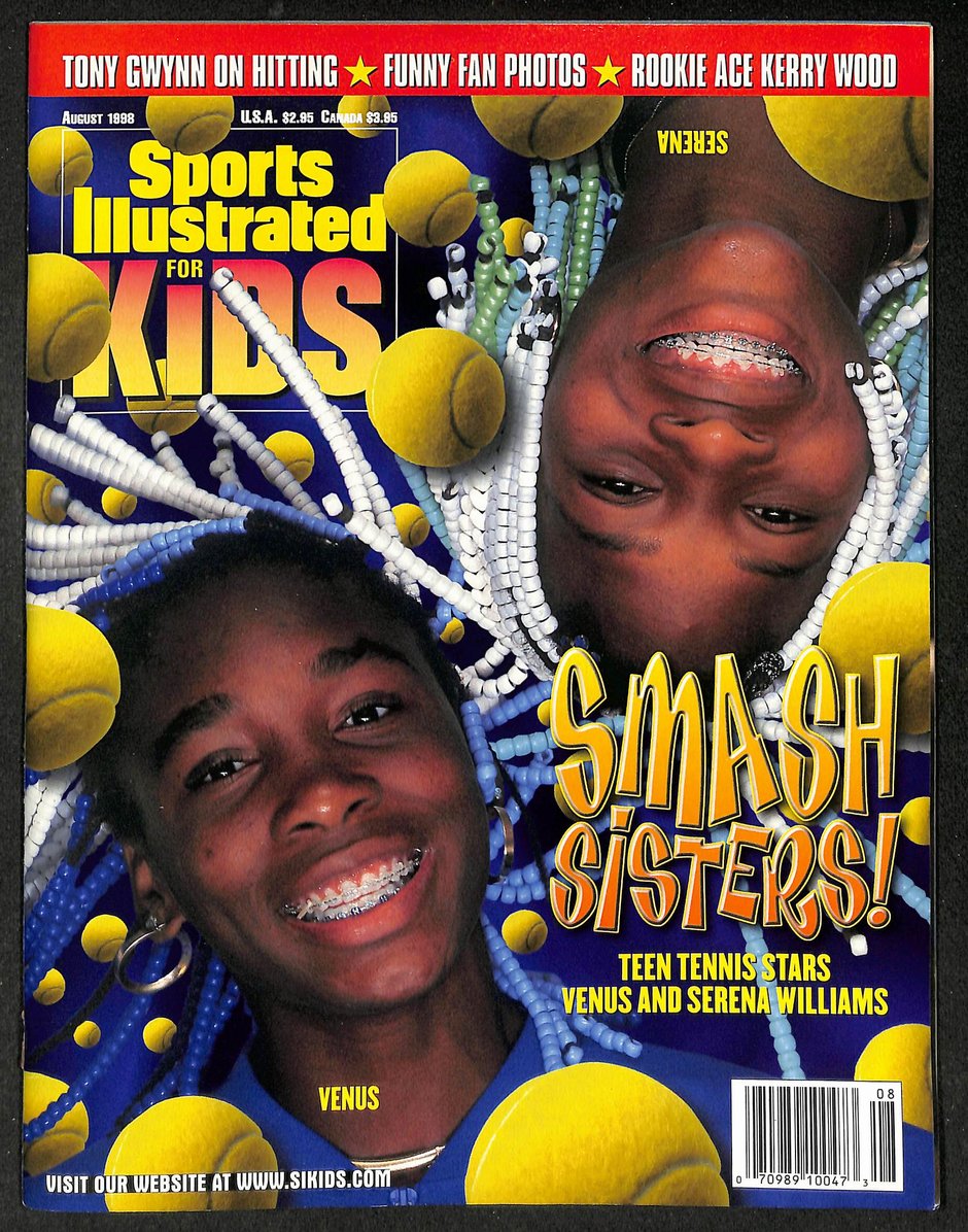 1998 Sports Illustrated for Kids Serena/Venus Williams Newsstand w/ Cards 211212