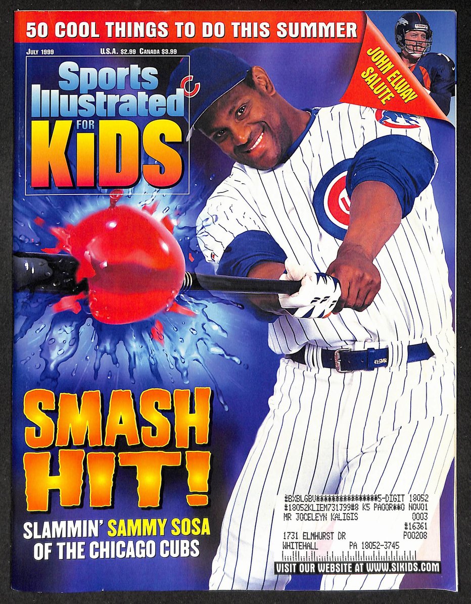 1999 Sports Illustrated for Kids Sosa w/ Cards Serena Williams RC 211213