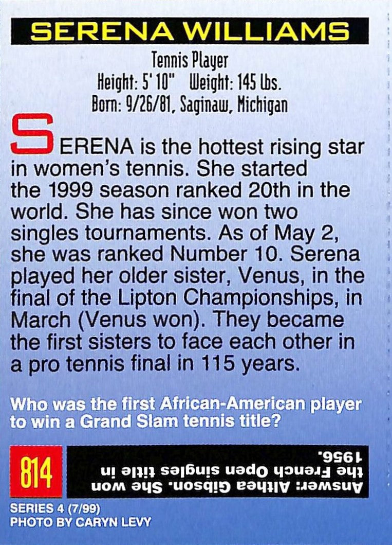1999 Sports Illustrated for Kids Sosa w/ Cards Serena Williams RC 211213