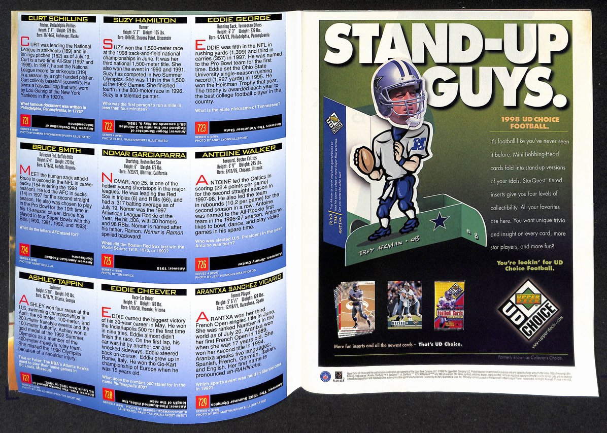 1998 Sports Illustrated for Kids Barry Sanders Newsstand w/ Cards 211221