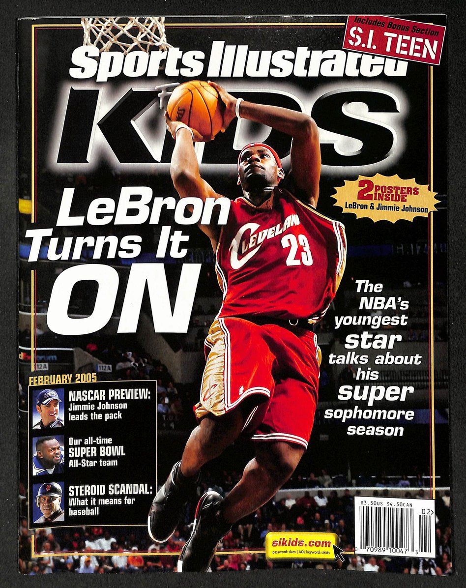2005 Sports Illustrated for Kids Lebron James Newsstand w/ Cards Jeter 211224
