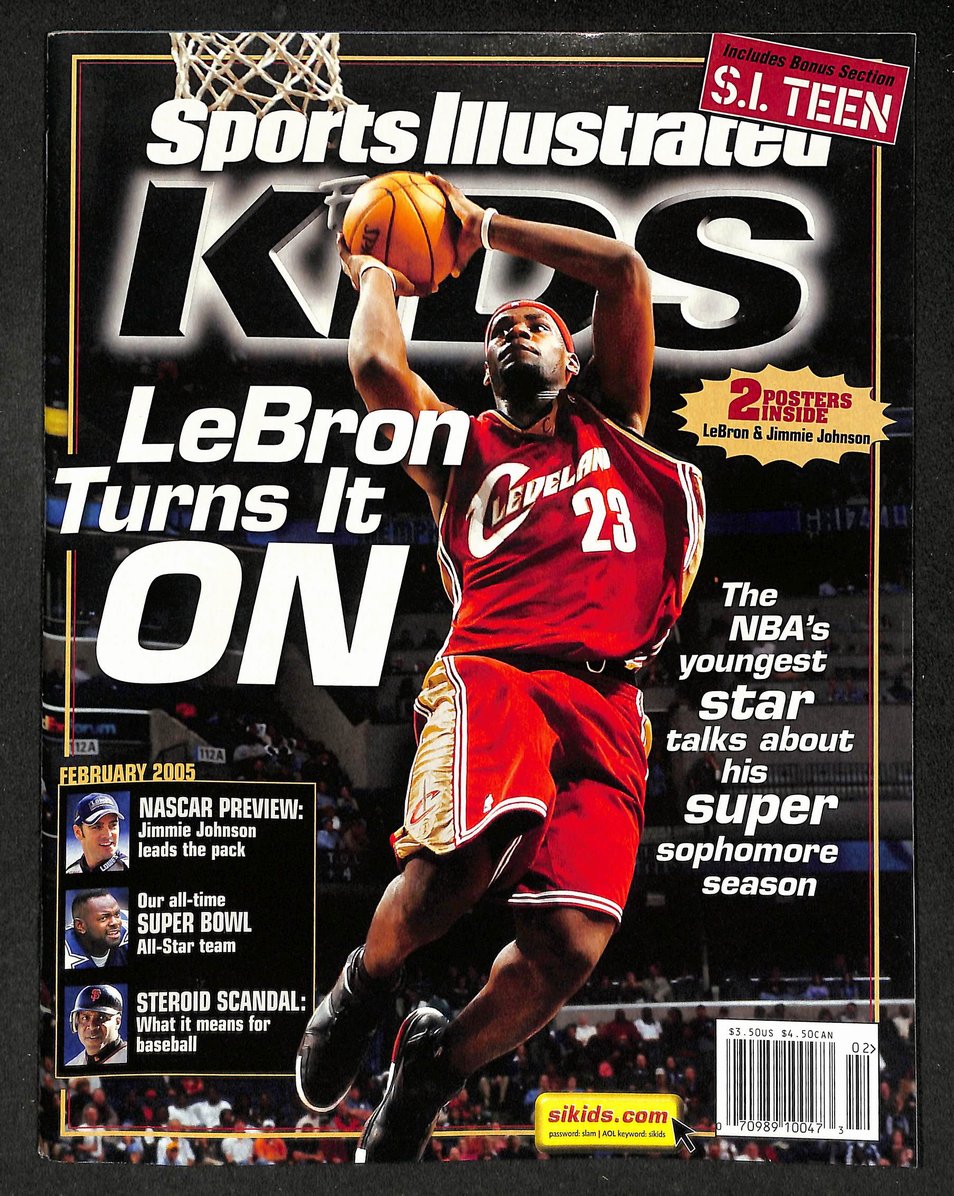 2005 Sports Illustrated for Kids Lebron James Newsstand w/ Cards Jeter 211225