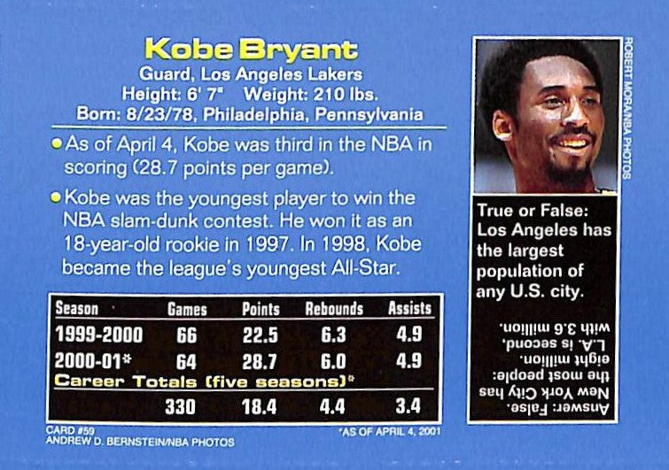 2001 Sports Illustrated for Kids Tony Hawk Newsstand w/ Cards Kobe Bryant 211227