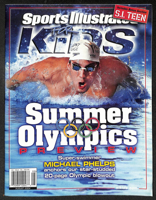 2004 Sports Illustrated for Kids Michael Phelps Newsstand w/ Cards 211203