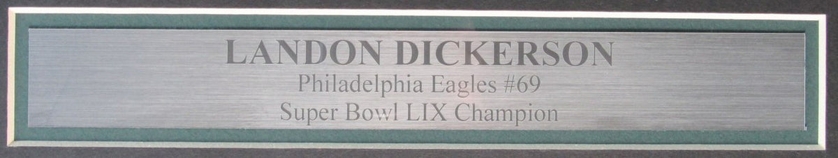 Landon Dickerson Eagles Signed/Autographed 11x14 Photo Eagles Framed JSA 209934