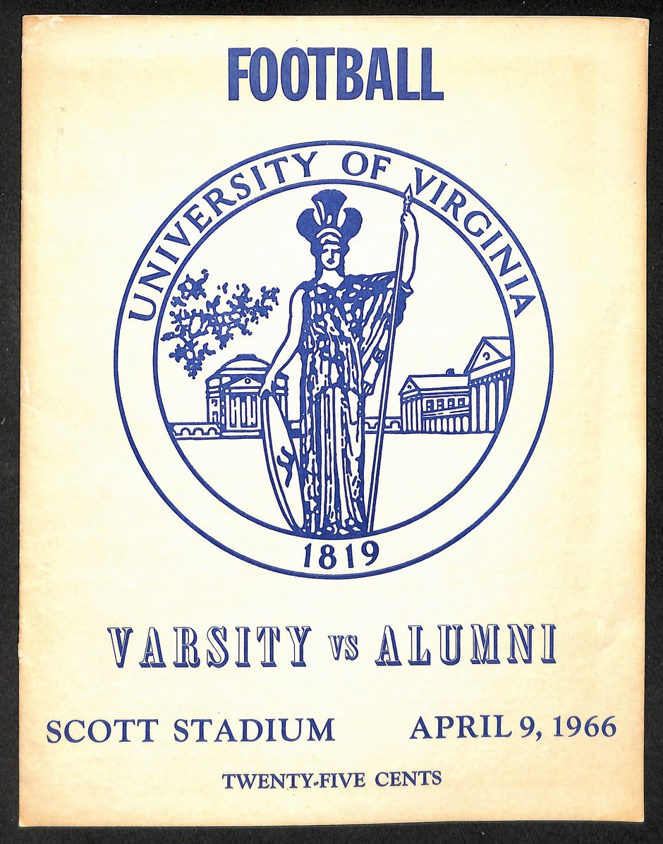 4/9/1966 University of Virginia Football Game Program Varsity vs. Alumni 210504