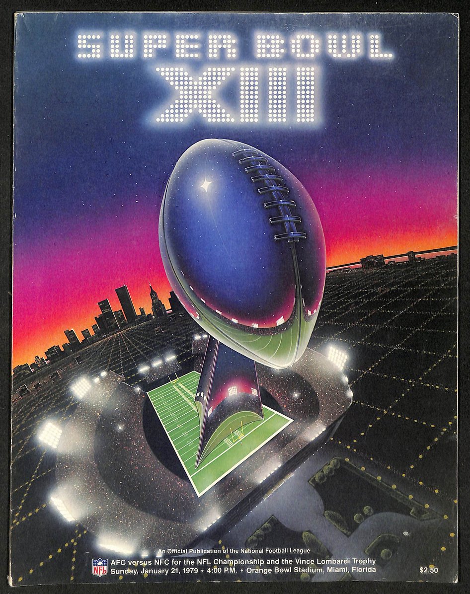1/21/1979 Super Bowl XIII Game Program Pittsburgh Steelers vs. Dallas Cowboys