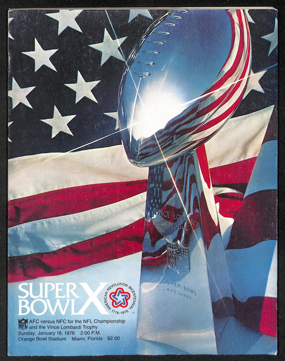 1/18/1976 Super Bowl X Game Program Pittsburgh Steelers vs. Dallas Cowboys