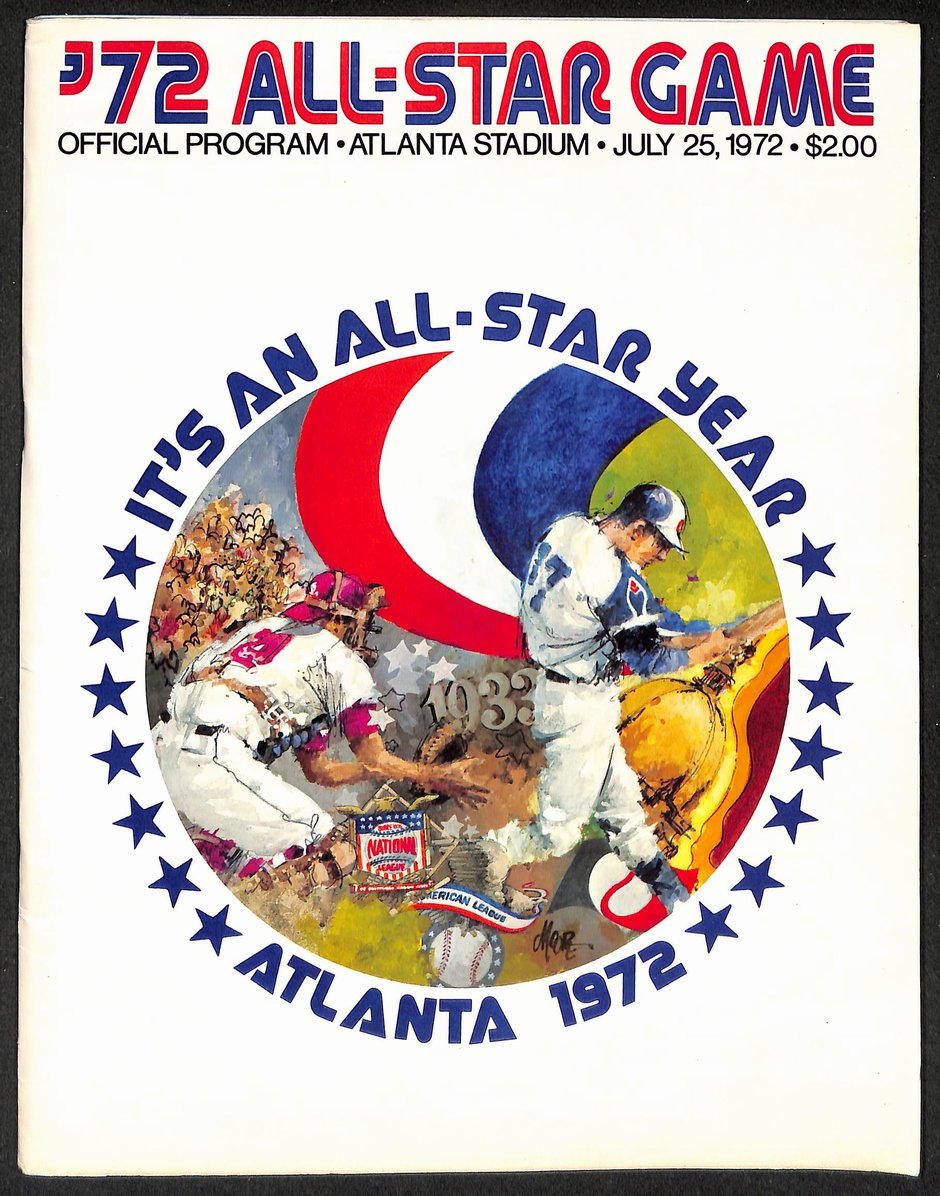 7/25/1972 MLB All-Star Game Program at Atlanta Stadium  210509