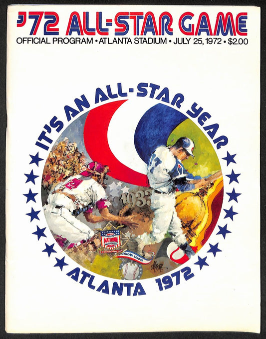 7/25/1972 MLB All-Star Game Program at Atlanta Stadium  210509