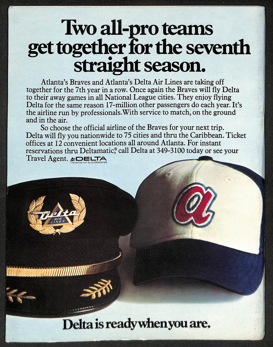7/25/1972 MLB All-Star Game Program at Atlanta Stadium  210509