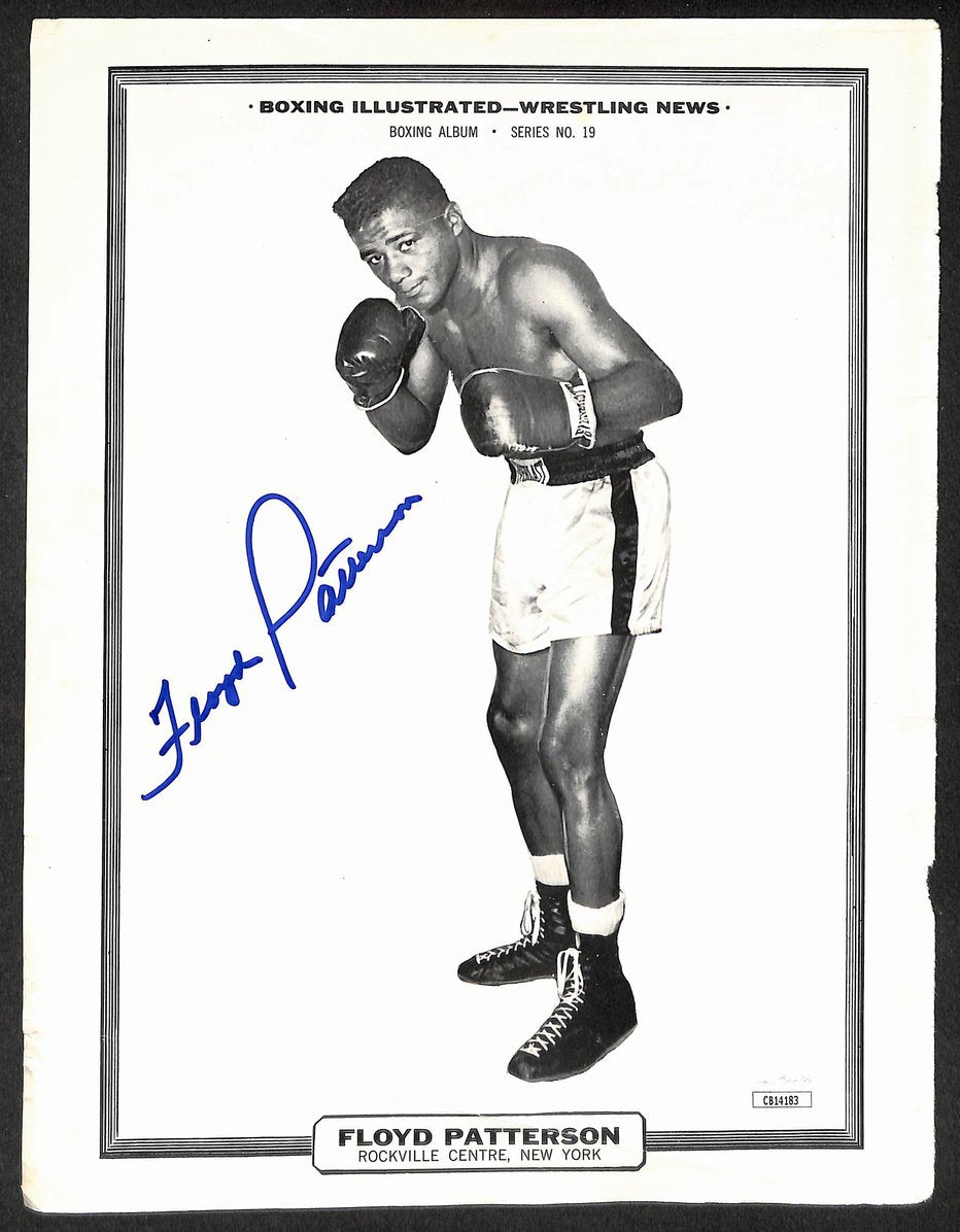 Floyd Patterson Signed/Autographed B&W Magazine Page Boxing JSA 210696