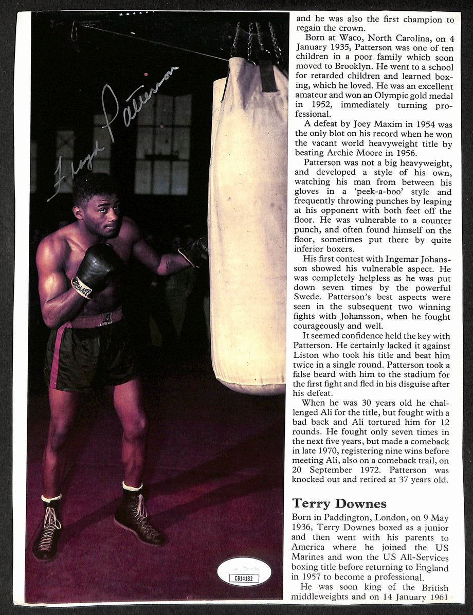 Floyd Patterson Signed/Autographed Color Magazine Page Boxing JSA 210697