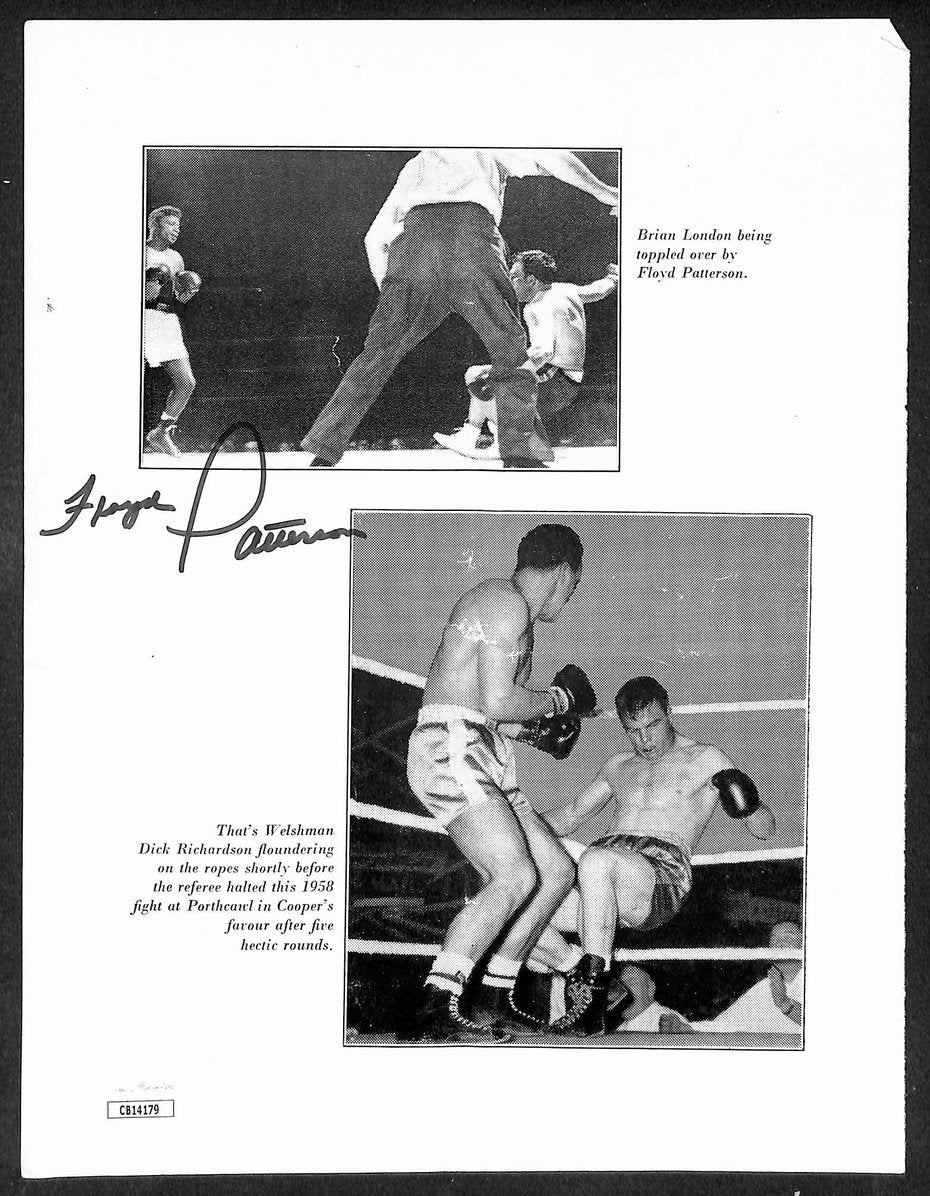 Floyd Patterson Signed/Autographed B&W Magazine Page Boxing JSA 210700