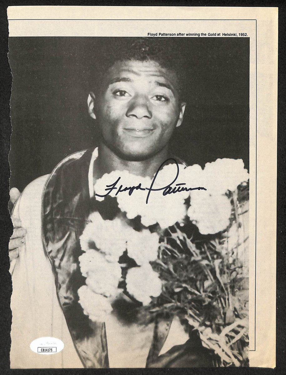 Floyd Patterson Signed/Autographed B&W Magazine Page Boxing JSA 210704