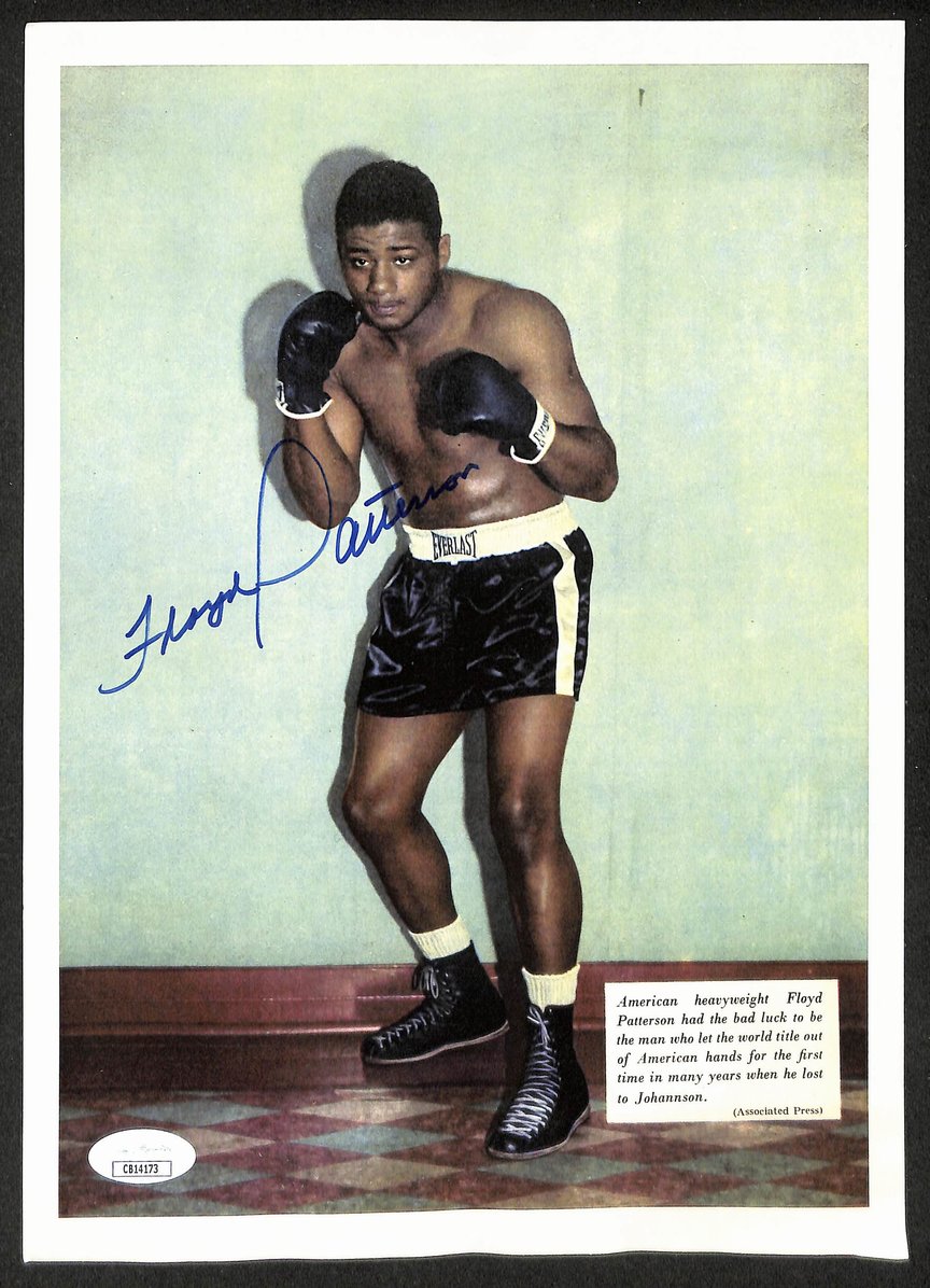 Floyd Patterson Signed/Autographed Color Magazine Page Boxing JSA 210706