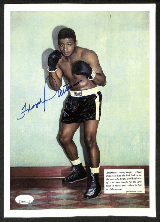Floyd Patterson Signed/Autographed Color Magazine Page Boxing JSA 210706