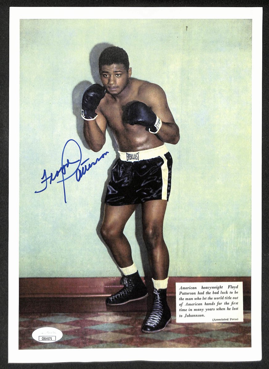 Floyd Patterson Signed/Autographed Color Magazine Page Boxing JSA 210708