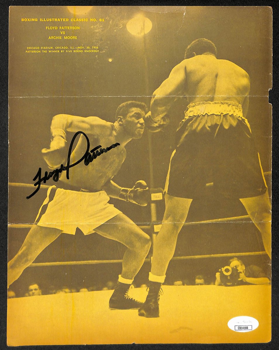 Floyd Patterson Signed/Autographed B&W SI Magazine Page Boxing JSA 210713