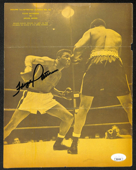 Floyd Patterson Signed/Autographed B&W SI Magazine Page Boxing JSA 210713