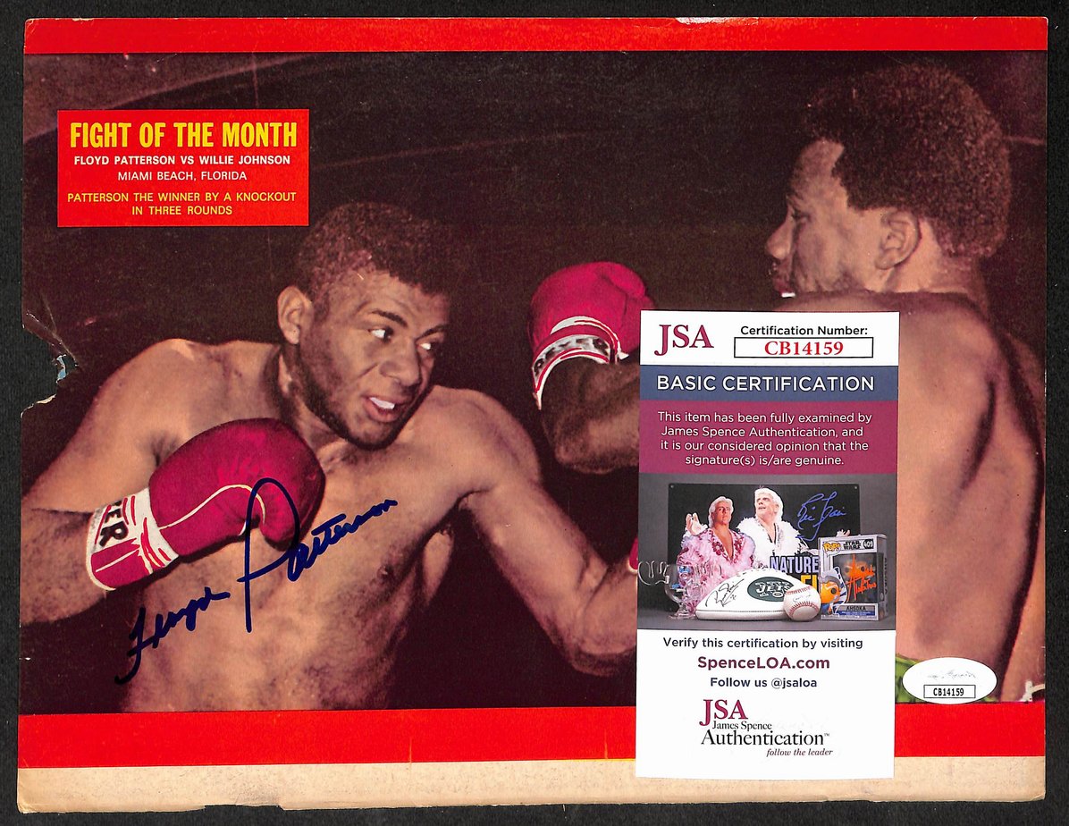 Floyd Patterson Signed/Autographed Color Magazine Page Boxing JSA 210720