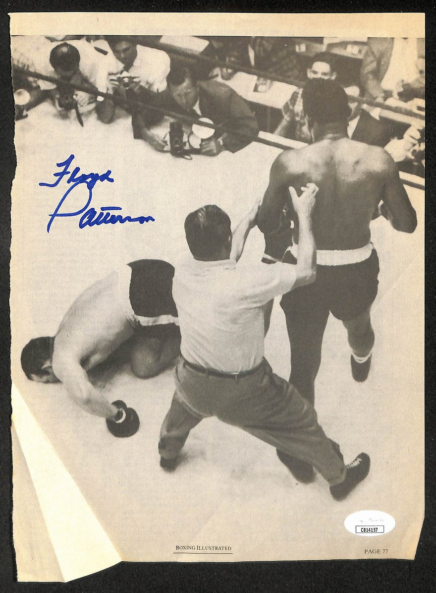 Floyd Patterson Signed/Autographed B&W Magazine Page Boxing JSA 210722