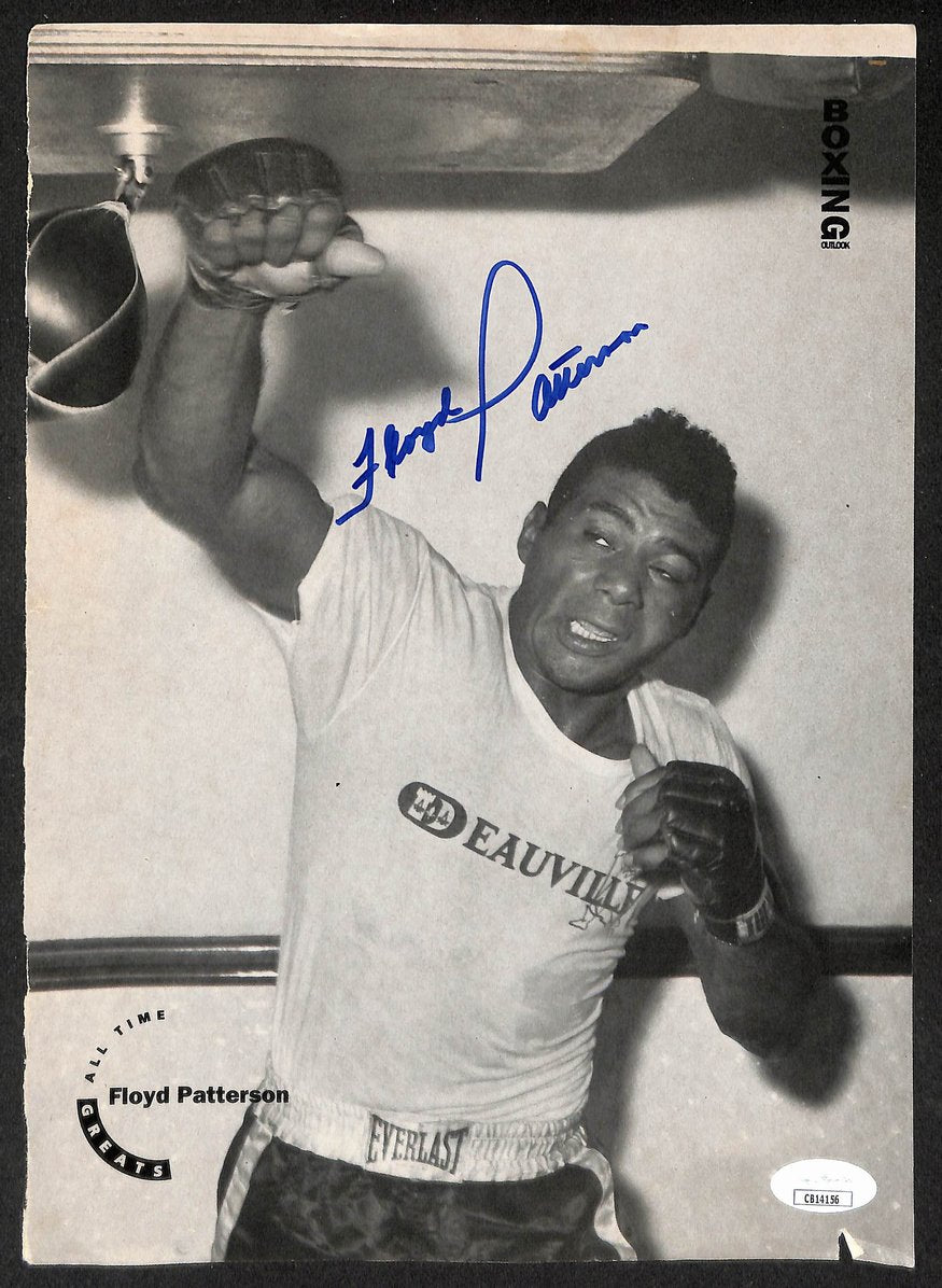 Floyd Patterson Signed/Autographed B&W Magazine Page Boxing JSA 210723