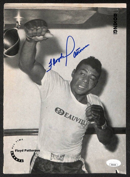 Floyd Patterson Signed/Autographed B&W Magazine Page Boxing JSA 210723