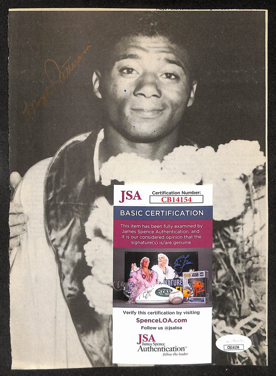 Floyd Patterson Signed/Autographed B&W Magazine Page Boxing JSA 210725