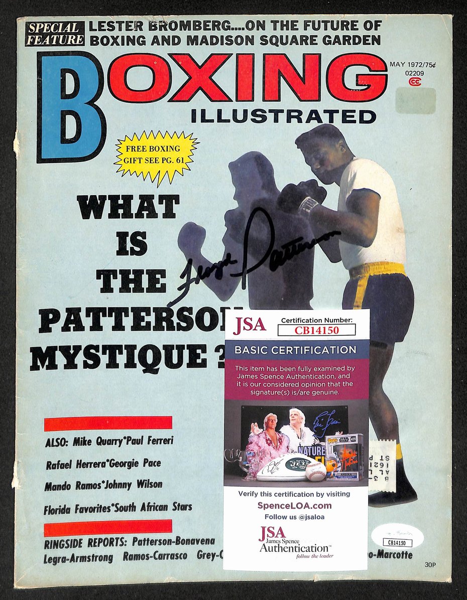 Floyd Patterson Signed/Autographed 1972 Boxing Illustrated Cover Boxing JSA 0729